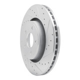 R1 11-25 Dodge Durango Front Right Drilled & Slotted Silver Brake Rotor