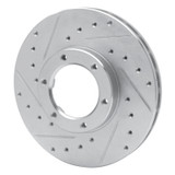 R1 87-88 Toyota Pickup Front Left Drilled & Slotted Silver Brake Rotor