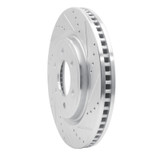 R1 21-25 Ford F-150 RWD Front Right Drilled & Slotted Silver Brake Rotor