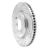R1 21-25 Ford F-150 4WD Front Left Drilled & Slotted Silver Brake Rotor