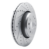 R1 21-25 Jeep Grand Wagoneer Front Right Drilled & Slotted Silver Brake Rotor