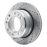 R1 09-25 Dodge Ram 4000 (Mexico) Rear Left Drilled & Slotted Silver Brake Rotor