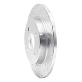 R1 18-22 Ford Ecosport Rear Left Drilled & Slotted Silver Brake Rotor