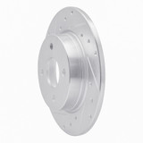 R1 18-22 Ford Ecosport Rear Left Drilled & Slotted Silver Brake Rotor