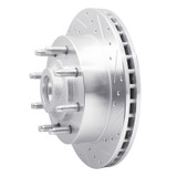 R1 98-03 Dodge B3500 / B2500 Front Right Drilled & Slotted Silver Brake Rotor