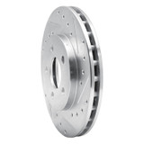 R1 96-00 Chrysler Voyager Front Right Drilled & Slotted Silver Brake Rotor