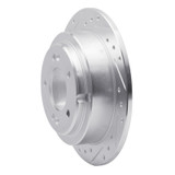 R1 04-06 Kia AMANTI Rear Left Drilled & Slotted Silver Brake Rotor