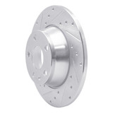 R1 08-15 Audi TT Rear Left Drilled & Slotted Silver Brake Rotor
