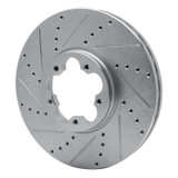 R1 14-19 Ford Transit (Mexico) Front Left Drilled & Slotted Silver Brake Rotor