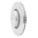 R1 05-11 Audi A6 Quattro Front Right Drilled & Slotted Silver Brake Rotor
