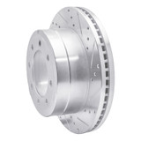 R1 11-22 Ford F-350 Super Duty 2WD Rear Right Drilled & Slotted Silver Brake Rotor