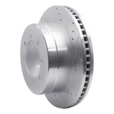 R1 11-22 Ford F-350 Super Duty 4WD Rear Right Drilled & Slotted Silver Brake Rotor