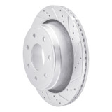 R1 12-14 Ford F-150 RWD Rear Right Drilled & Slotted Silver Brake Rotor
