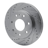 R1 09-09 Ford F-150 RWD Front Left Drilled & Slotted Silver Brake Rotor