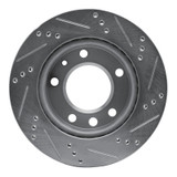 R1 02-06 Dodge Sprinter 2500 Front Left Drilled & Slotted Silver Brake Rotor