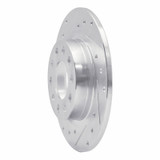 R1 13-16 Dodge DART Rear Left Drilled & Slotted Silver Brake Rotor