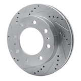 R1 05-07 Ford F-350 Super Duty 2WD Front Left Drilled & Slotted Silver Brake Rotor