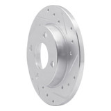 R1 78-90 Dodge Charger Front Right Drilled & Slotted Silver Brake Rotor