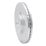 R1 18-20 Jaguar E-Pace Front Left Drilled & Slotted Silver Brake Rotor