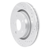 R1 99-04 Chrysler 300M Front Right Drilled & Slotted Silver Brake Rotor