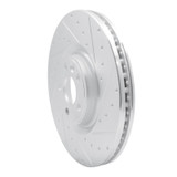 R1 18-20 Jaguar E-Pace Front Right Drilled & Slotted Silver Brake Rotor