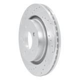 R1 99-04 Chrysler CONCORDE Front Left Drilled & Slotted Silver Brake Rotor