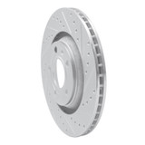 R1 04-09 Audi S4 Rear Right Drilled & Slotted Silver Brake Rotor