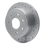 R1 04-11 Ford F-150 RWD Rear Right Drilled & Slotted Silver Brake Rotor