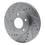 R1 01-07 Ford Escape Front Left Drilled & Slotted Silver Brake Rotor