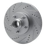 R1 01-05 Ford Explorer Sport Trac Front Left Drilled & Slotted Silver Brake Rotor