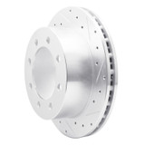 R1 99-07 Ford E-350 Club Wagon Rear Right Drilled & Slotted Silver Brake Rotor