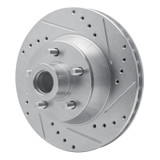 R1 71-81 Chrysler Town & Country Front Right Drilled & Slotted Silver Brake Rotor