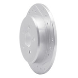 R1 03-10 Chrysler PT Cruiser Rear Right Drilled & Slotted Silver Brake Rotor