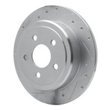 R1 95-03 Ford Windstar Rear Left Drilled & Slotted Silver Brake Rotor