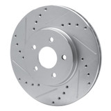 R1 01-08 Ford Mondeo (Mexico) Front Left Drilled & Slotted Silver Brake Rotor