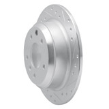 R1 90-95 Jaguar XJ12 Rear Right Drilled & Slotted Silver Brake Rotor