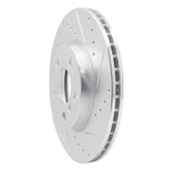 R1 14-21 Mini Cooper (Excl Clubman) Front Right Drilled & Slotted Silver Brake Rotor