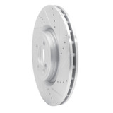 R1 13-13 Mini Cooper (Excl Clubman) Front Right Drilled & Slotted Silver Brake Rotor