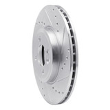 R1 07-15 Mini Cooper (Excl Clubman) Front Right Drilled & Slotted Silver Brake Rotor
