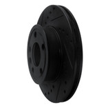 R1 92-95 Volkswagen EuroVan Front Left Drilled & Slotted Black Brake Rotor