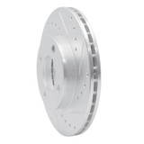 R1 78-92 Audi 100 Front Right Drilled & Slotted Silver Brake Rotor