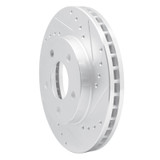 R1 01-07 Buick Rendezvous Front Right Drilled & Slotted Silver Brake Rotor