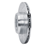 R1 18-25 BMW Z4 Front Left Drilled & Slotted Silver Brake Rotor