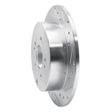 R1 04-11 Mitsubishi Grandis (Mexico) Rear Right Drilled & Slotted Silver Brake Rotor