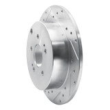 R1 04-11 Mitsubishi Grandis (Mexico) Rear Left Drilled & Slotted Silver Brake Rotor