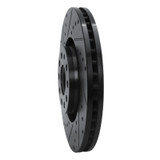 R1 98-09 Audi A4 (Mexico) Front Left Drilled & Slotted Black Brake Rotor
