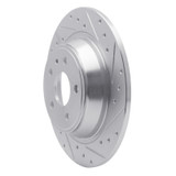 R1 13-20 Ford Fusion Rear Right Drilled & Slotted Silver Brake Rotor