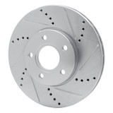 R1 12-18 Ford C-MAX Front Right Drilled & Slotted Silver Brake Rotor