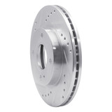 R1 11-19 Ford Fiesta (USA/Canada) Front Left Drilled & Slotted Silver Brake Rotor