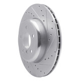 R1 13-21 BMW 230I xDrive Rear Right Drilled & Slotted Silver Brake Rotor